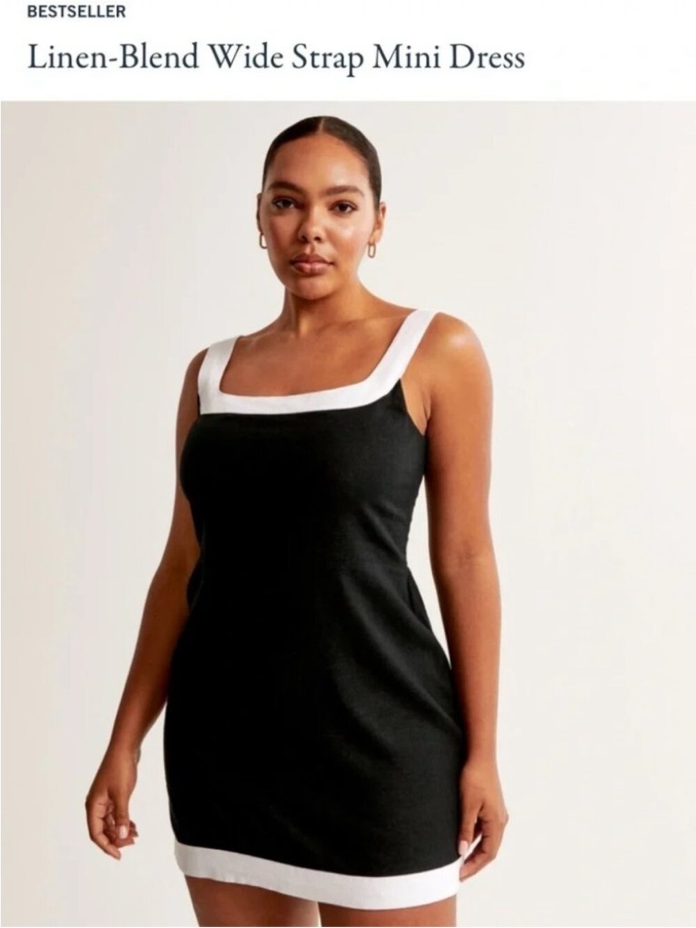 LAST CHANCE Abercrombie & Fitch Black Dress with White Trim